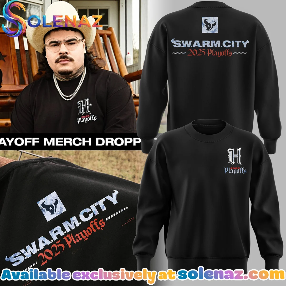 Houston Texans SWARM City Shirt & Hoodie - Series 12 Houston Texans SWARM City Shirt & Hoodie - Series 12