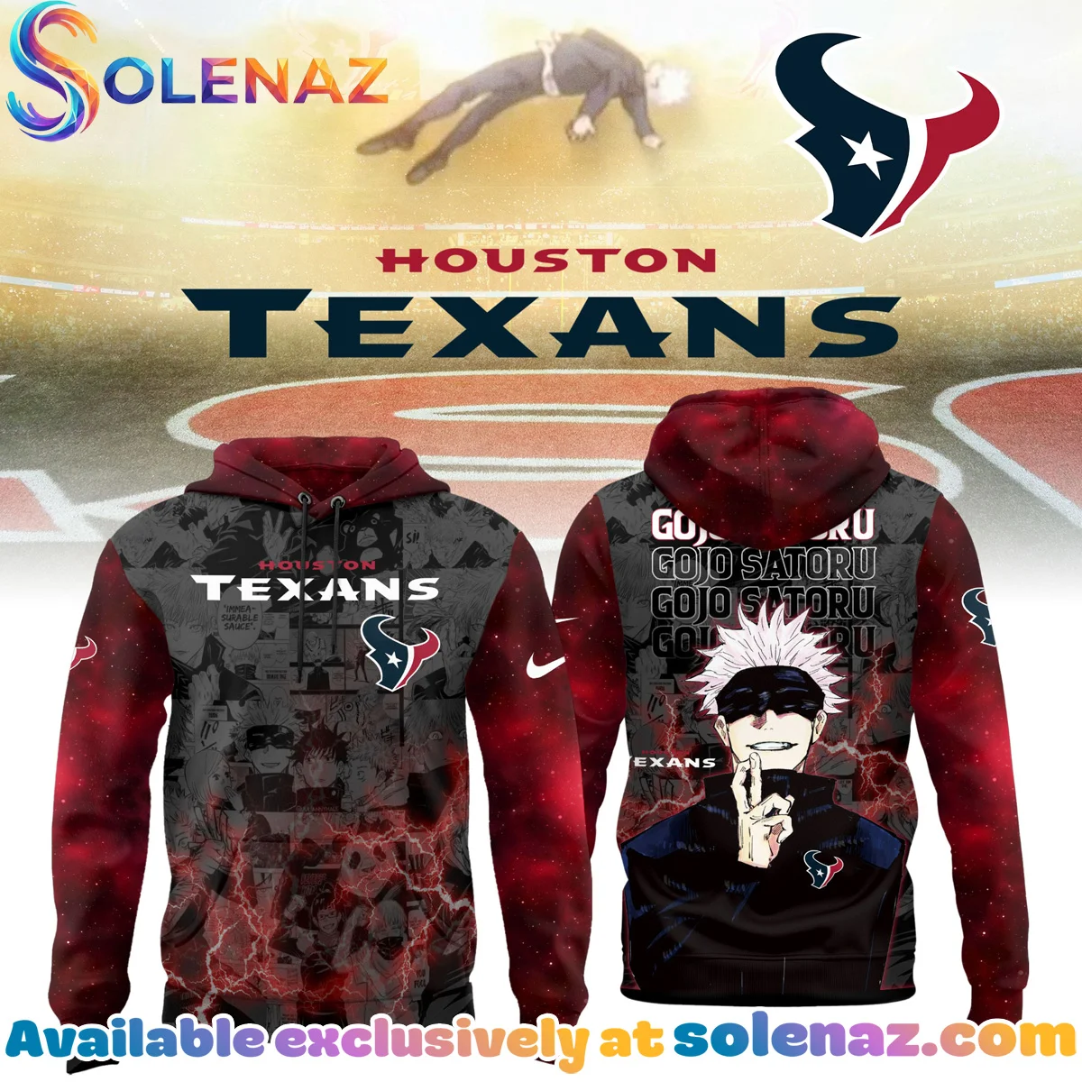 Houston Texans x Jujutsu Kaisen T-Shirt & Hoodie - Part 1