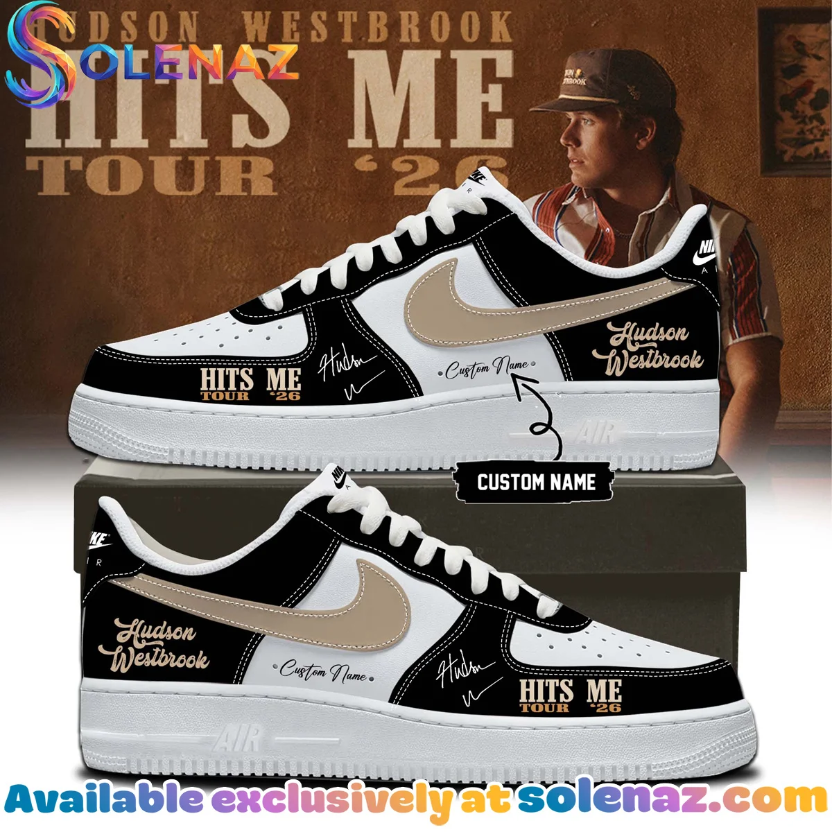 Hudson Westbrook Hits Me Tour Custom Air Force 1 & Jordan 1 Shoes - Part 7