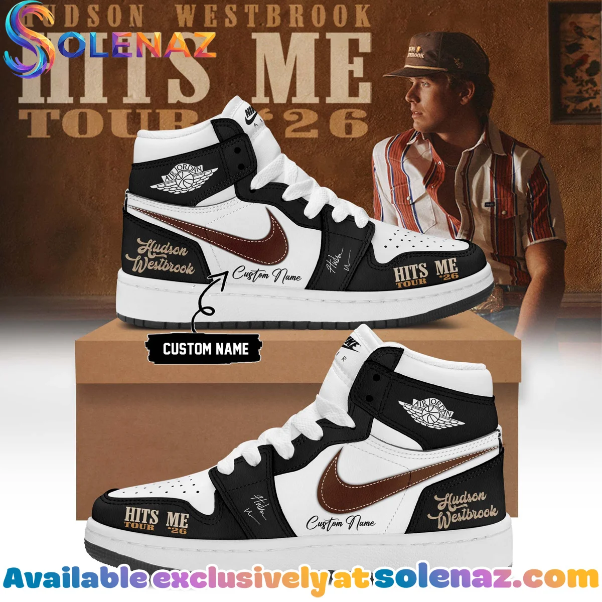 Hudson Westbrook Hits Me Tour Custom Air Force 1 & Jordan 1 Shoes (Design 9)
