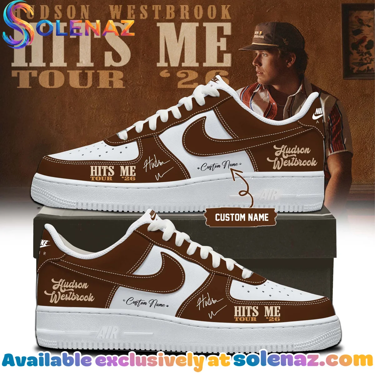 Hudson Westbrook Hits Me Tour Custom Air Force 1 & Jordan 1 Shoes (Design 11)