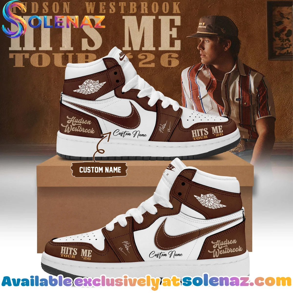 Hudson Westbrook Hits Me Tour Custom Air Force 1 & Jordan 1 Shoes (Design 12)