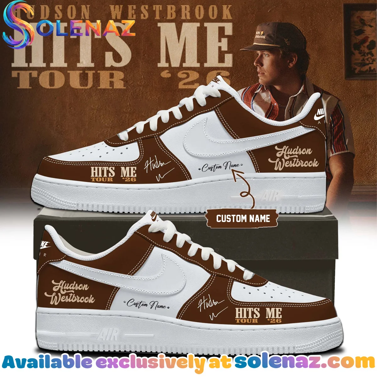 Hudson Westbrook Hits Me Tour Custom Air Force 1 & Jordan 1 Shoes - Variant 14