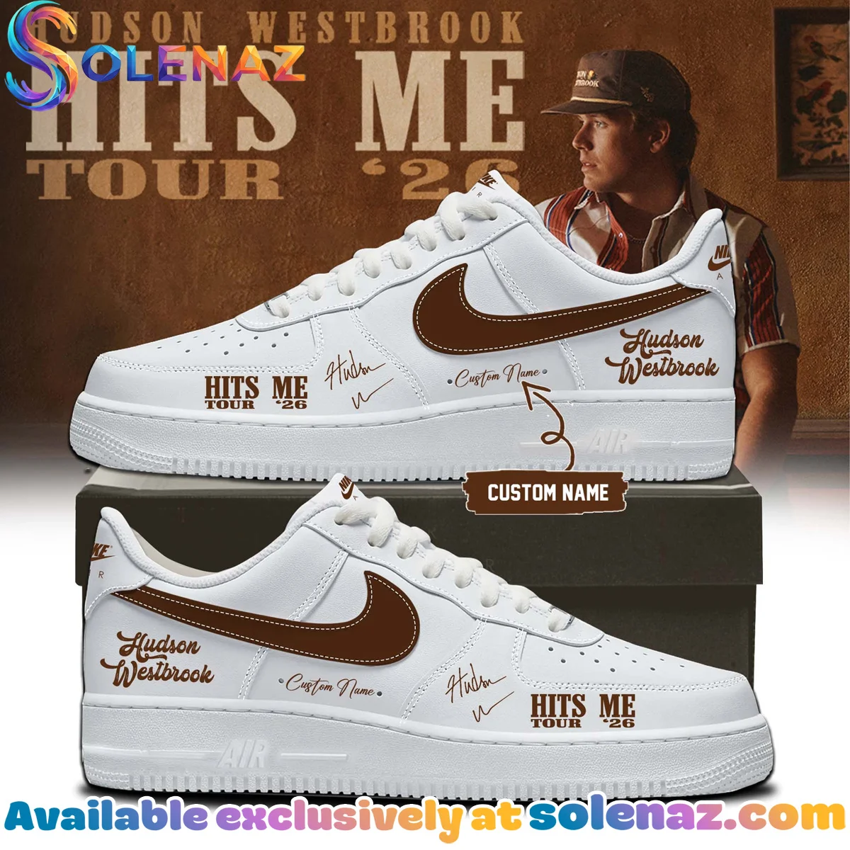 Hudson Westbrook Hits Me Tour Custom Air Force 1 & Jordan 1 Shoes (Design 17)