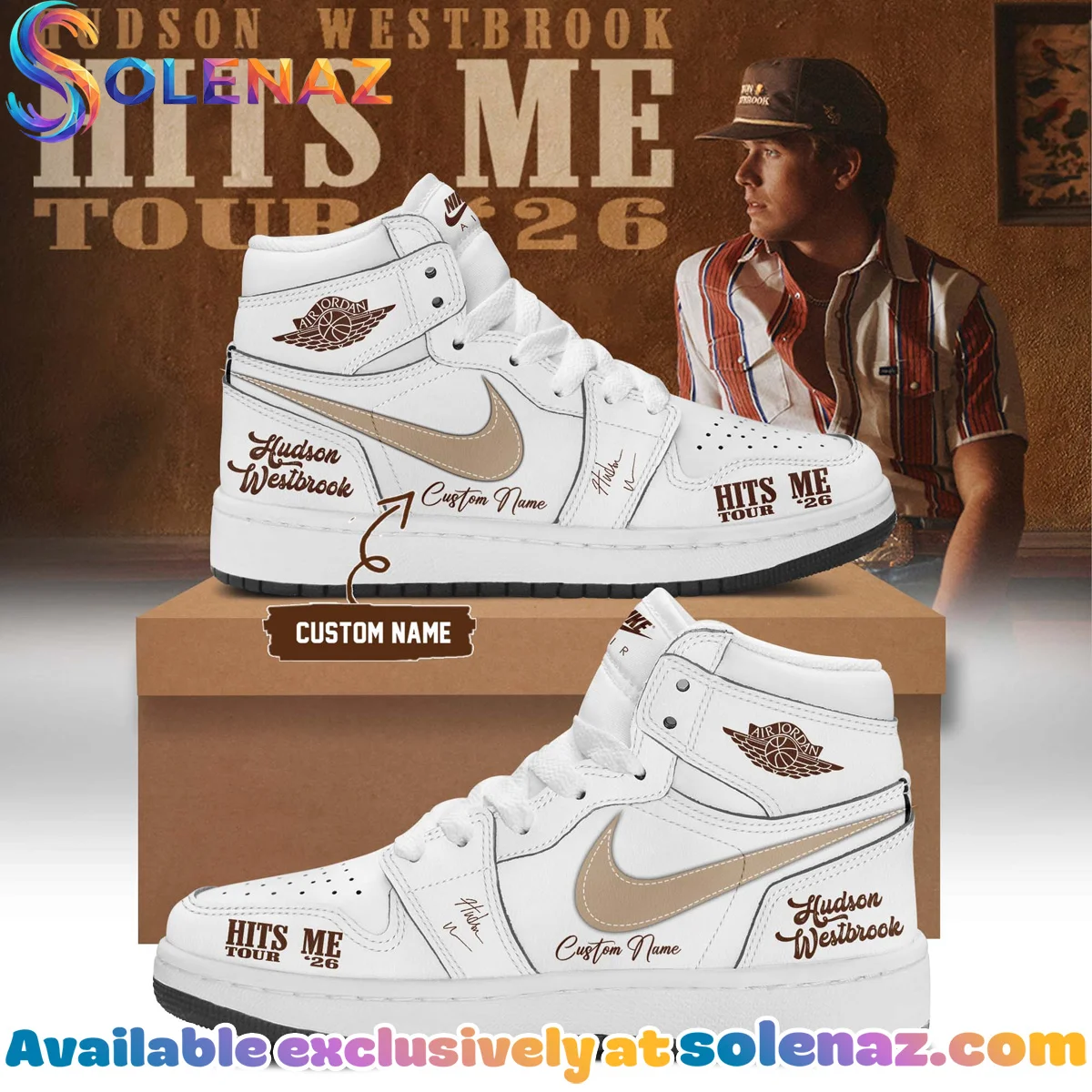 Hudson Westbrook Hits Me Tour Custom Air Force 1 & Jordan 1 Shoes - Series 20
