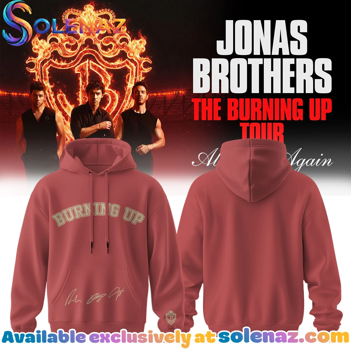 Jonas Brothers The Burning Up Tour T-Shirt & Hoodie [Batch 1]
