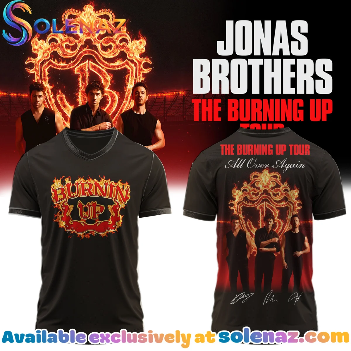 Jonas Brothers The Burning Up Tour Jersey (Design 9)
