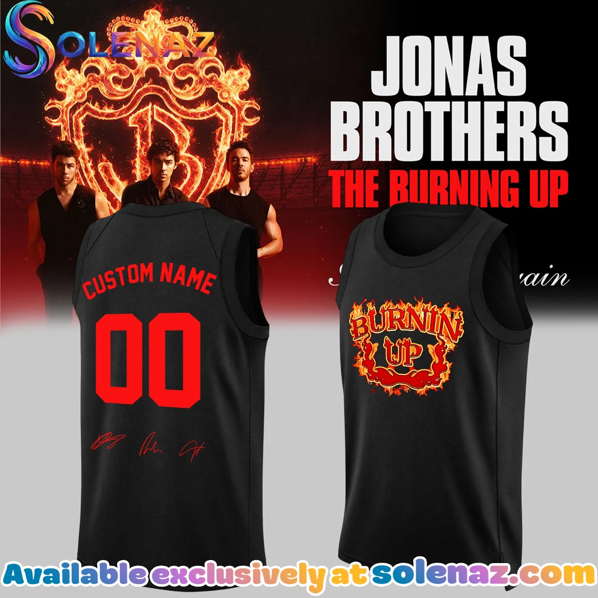 Jonas Brothers The Burning Up Tour Jersey (Design 6)
