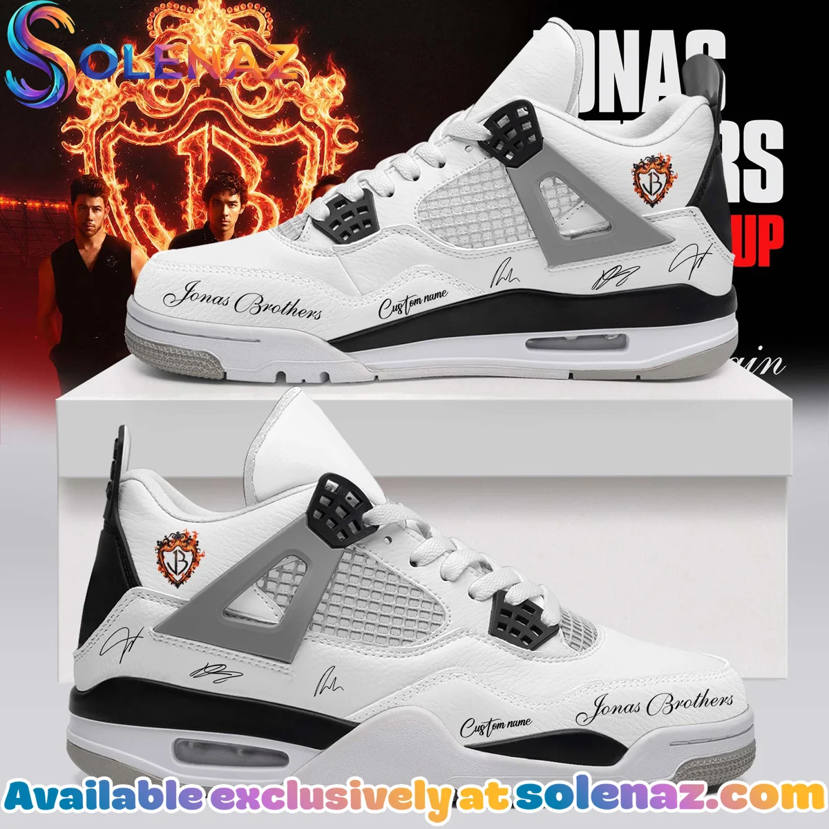 Jonas Brothers The Burning Up Tour Custom Air Force 1 & Jordan 1 Shoes [Drop 17]