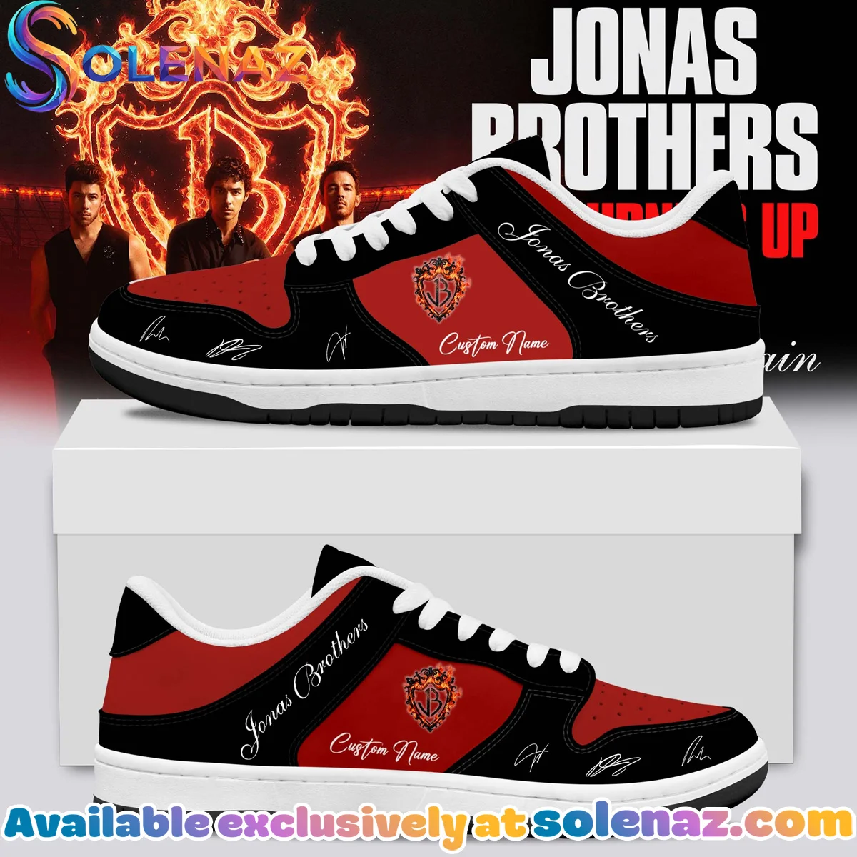 Jonas Brothers The Burning Up Tour Custom Air Force 1 & Jordan 1 Shoes - Series 3