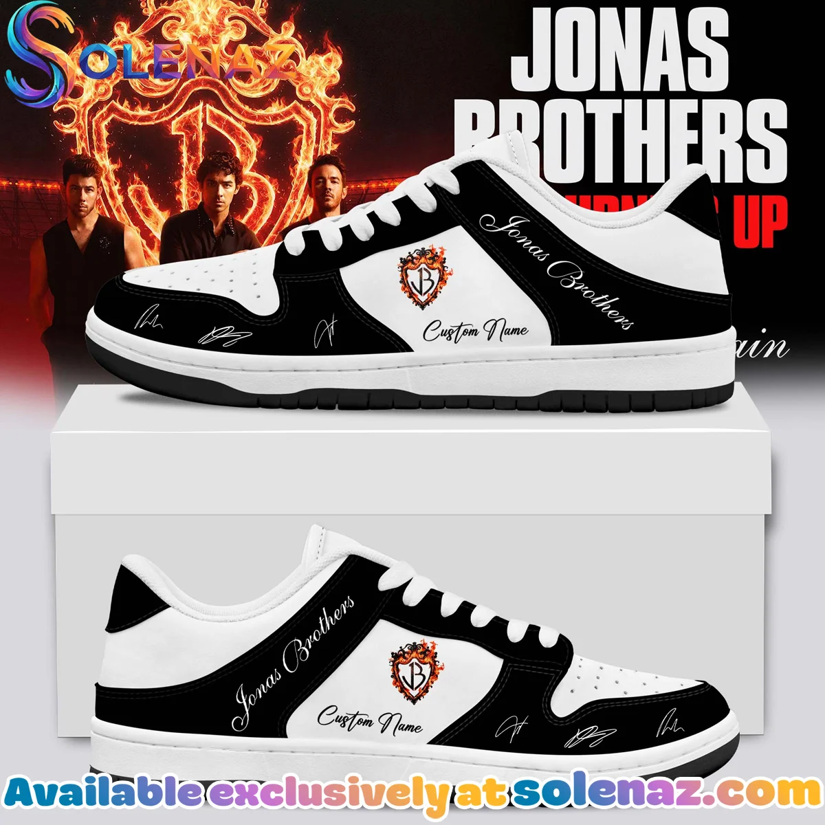 Jonas Brothers The Burning Up Tour Custom Air Force 1 & Jordan 1 Shoes - Series 1