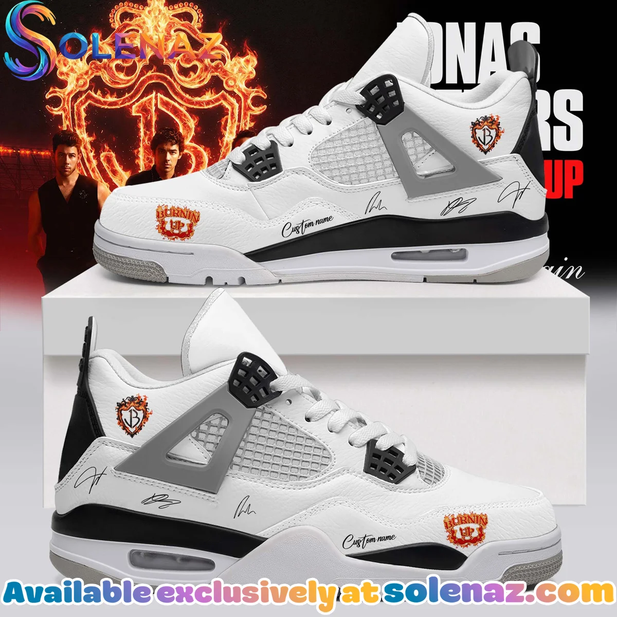 Jonas Brothers The Burning Up Tour Custom Air Force 1 & Jordan 1 Shoes [Drop 9]