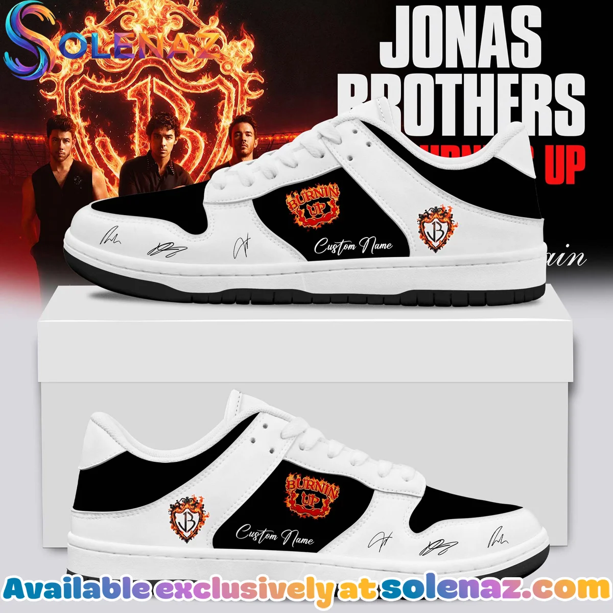 Jonas Brothers The Burning Up Tour Custom Air Force 1 & Jordan 1 Shoes - Series 12