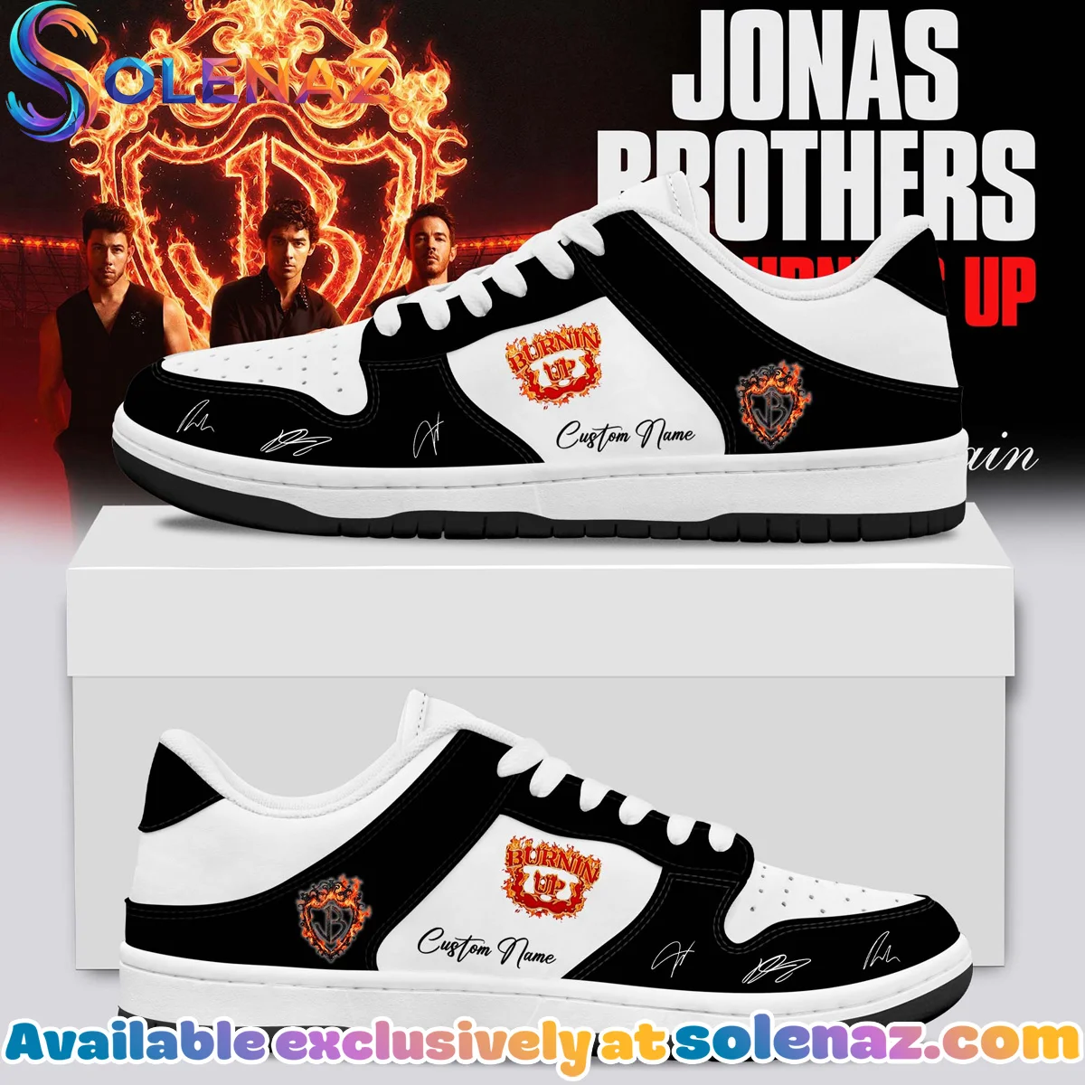Jonas Brothers The Burning Up Tour Custom Air Force 1 & Jordan 1 Shoes - Series 13