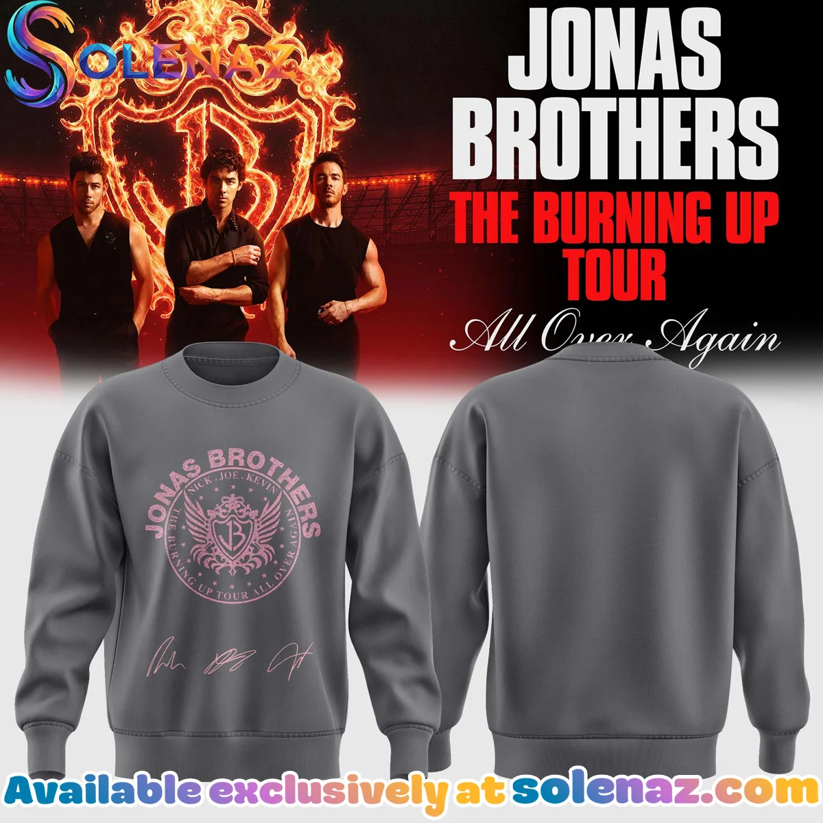 Jonas Brothers The Burning Up Tour T-Shirt & Hoodie - Series 20