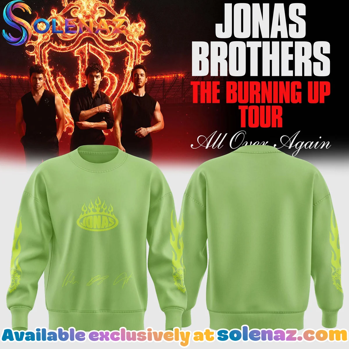 Jonas Brothers The Burning Up Tour Shirt & Hoodie (Release 21)