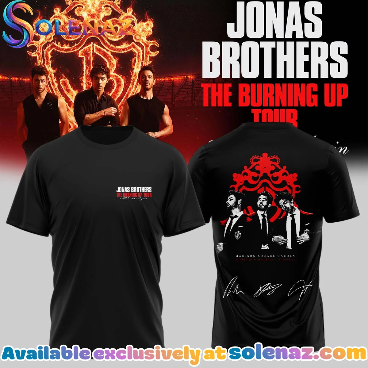 Jonas Brothers The Burning Up Tour Shirt & Hoodie [Drop 31]