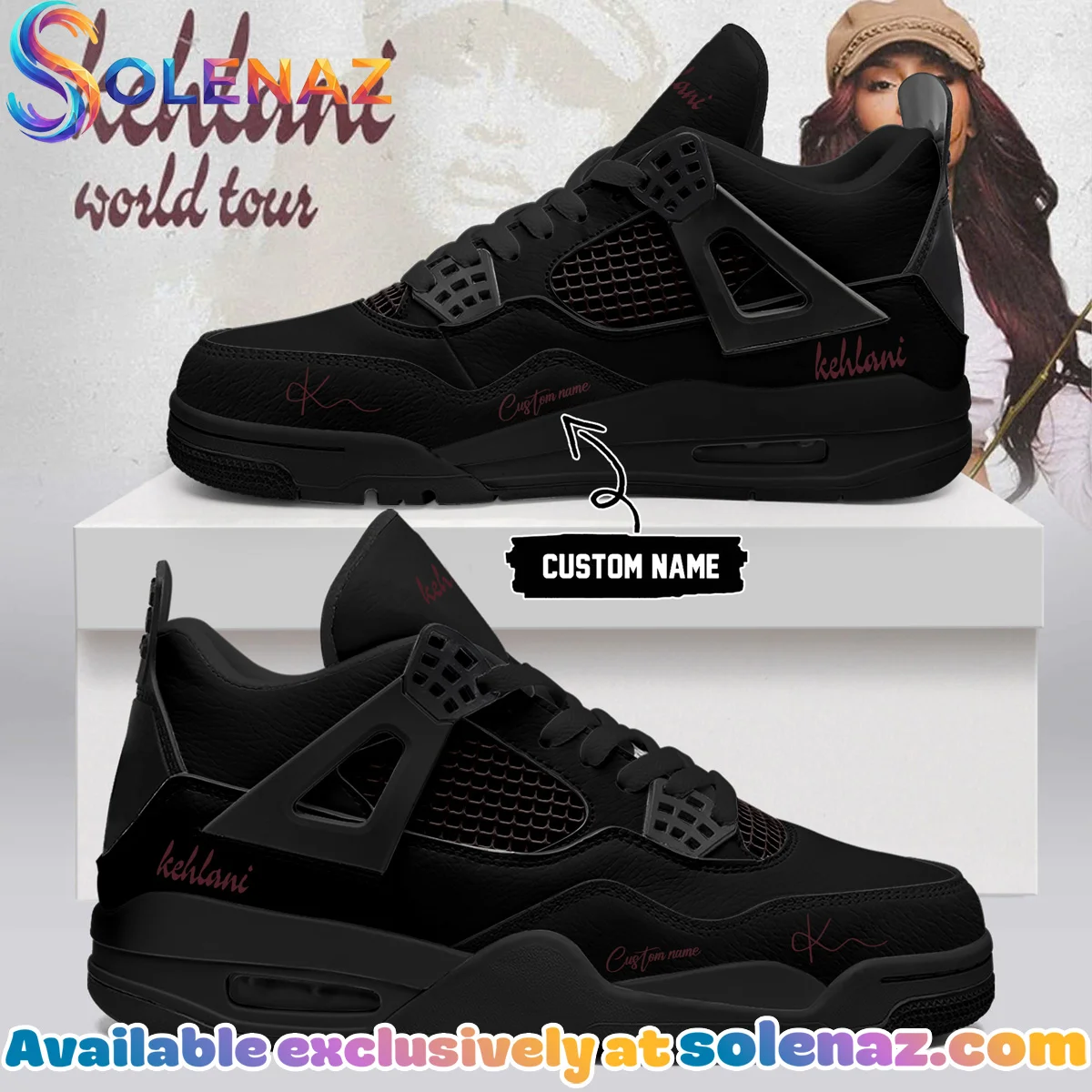 Kehlani World Tour Signature Custom Air Force 1 & Jordan 1 Shoes (Design 15)