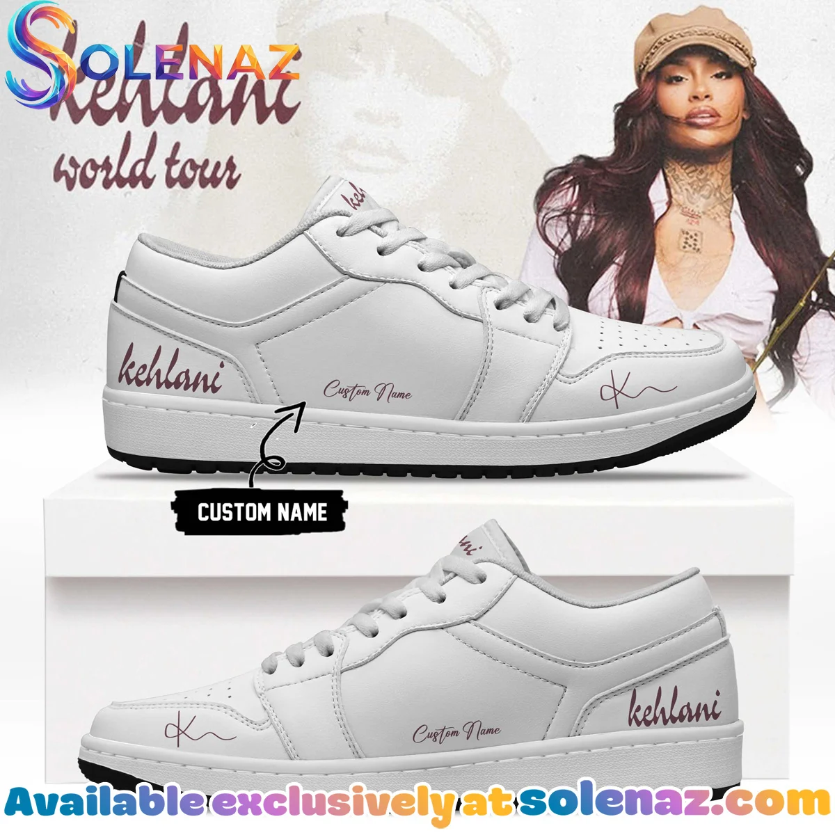 Kehlani World Tour Signature Custom Air Force 1 & Jordan 1 Shoes (Design 21)