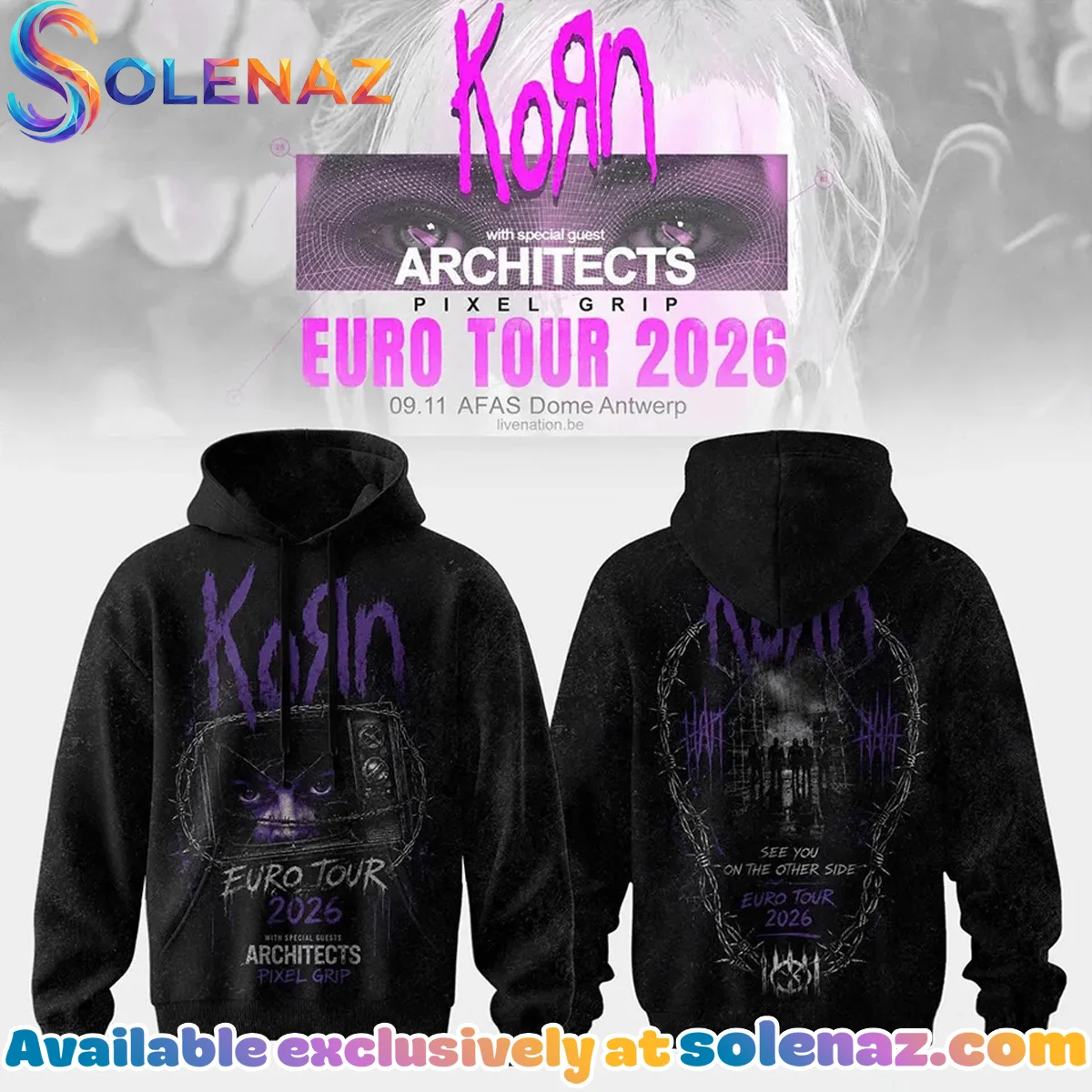 Korn Euro Tour T-Shirt & Hoodie - Variant 1