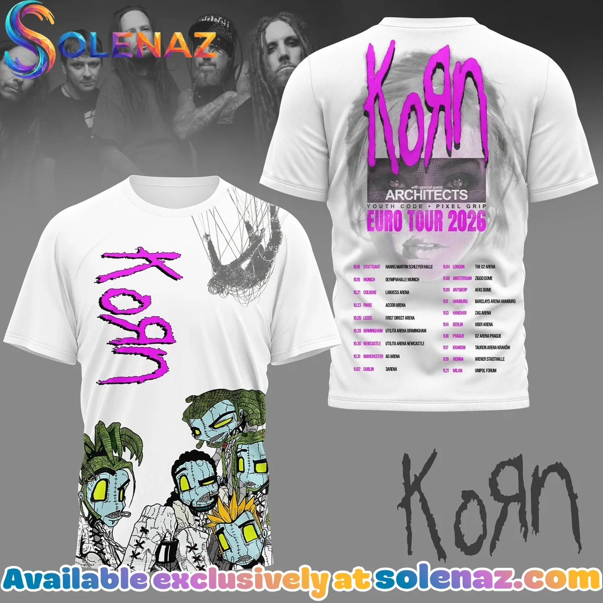 Korn Euro Tour T-Shirt & Hoodie [Batch 4]