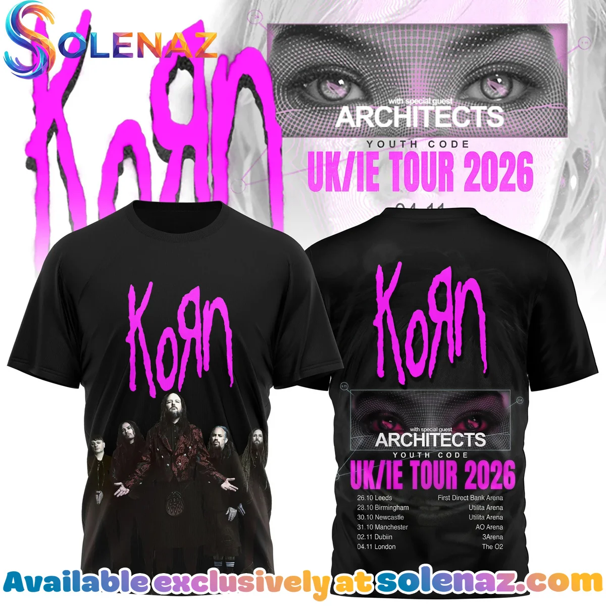 Korn Euro Tour Shirt & Hoodie - Series 5