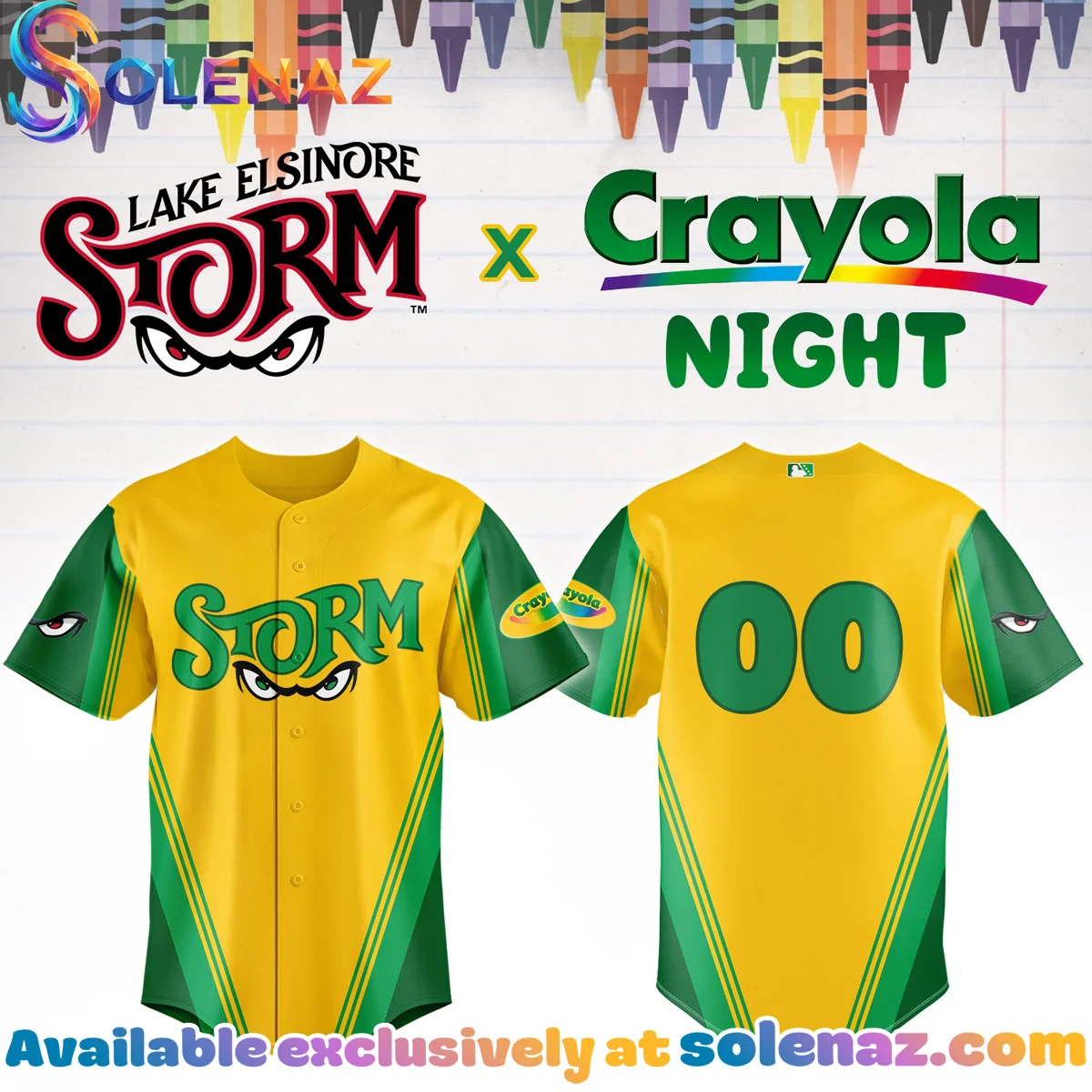 Lake Elsinore Storm Crayola Night Jersey Lake Elsinore Storm Crayola Night Jersey
