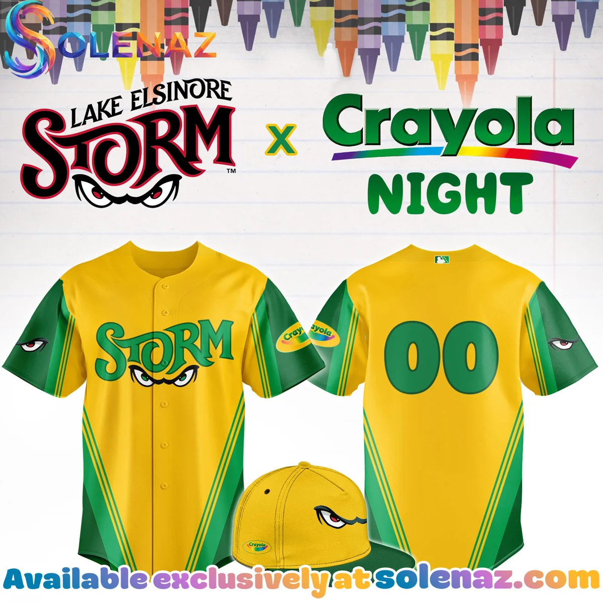 Lake Elsinore Storm Crayola Night Jersey