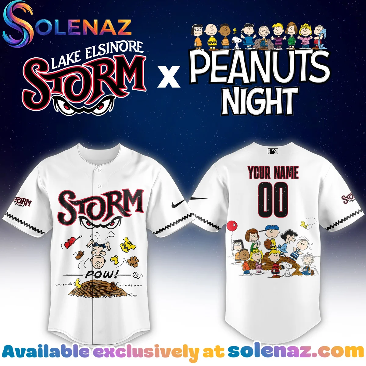 Lake Elsinore Storm x Peanuts Jersey Lake Elsinore Storm x Peanuts Jersey