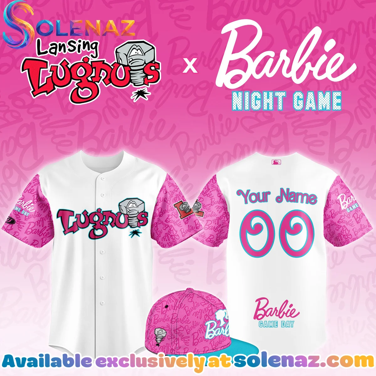 Lansing Lugnuts Barbie Jersey