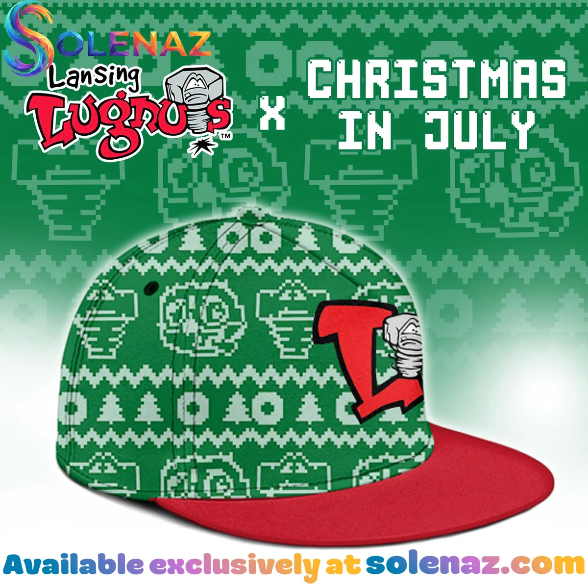 Lansing Lugnuts Christmas In July Jersey Lansing Lugnuts Christmas In July Jersey