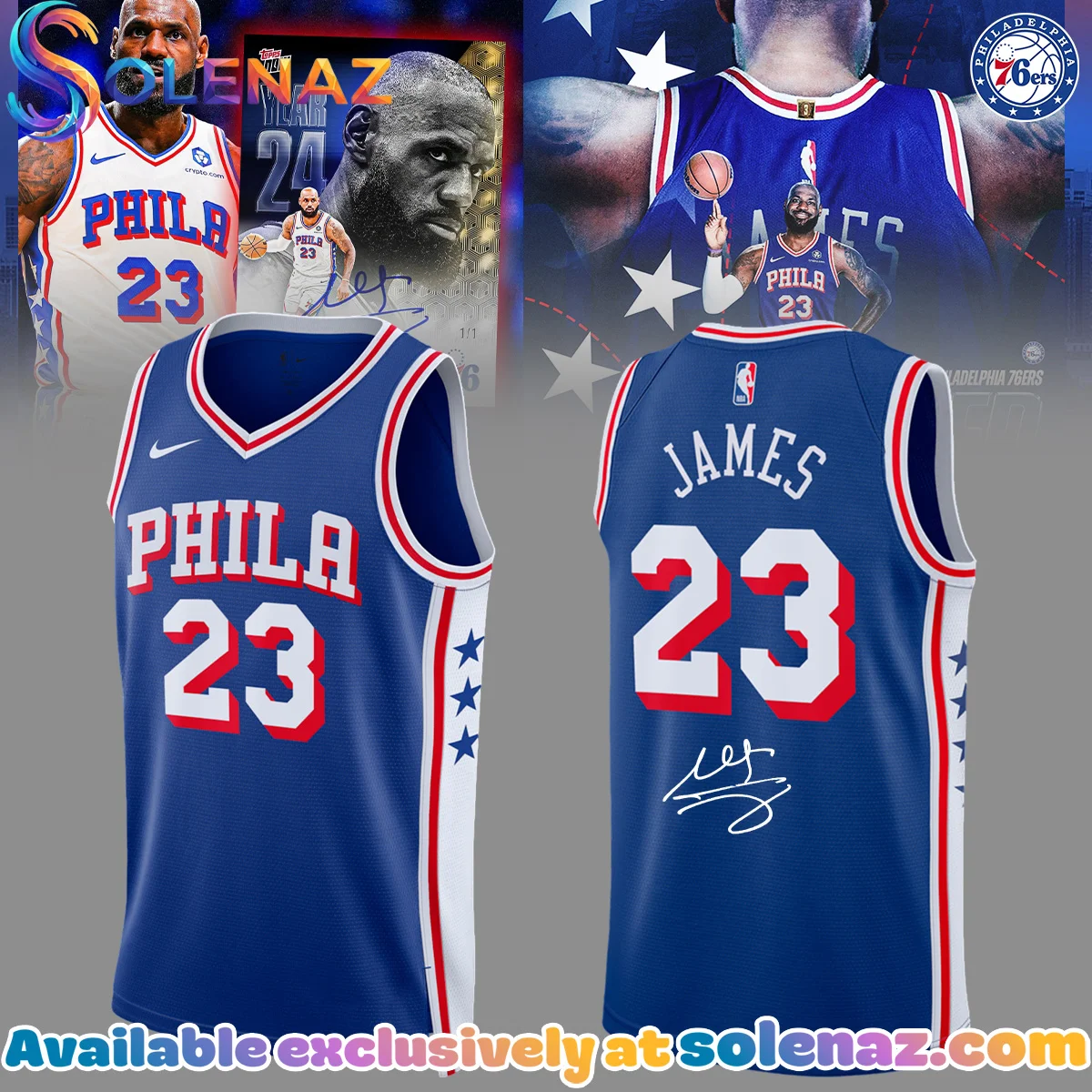 LeBron James Philadelphia 76ers Jersey (Style 5)