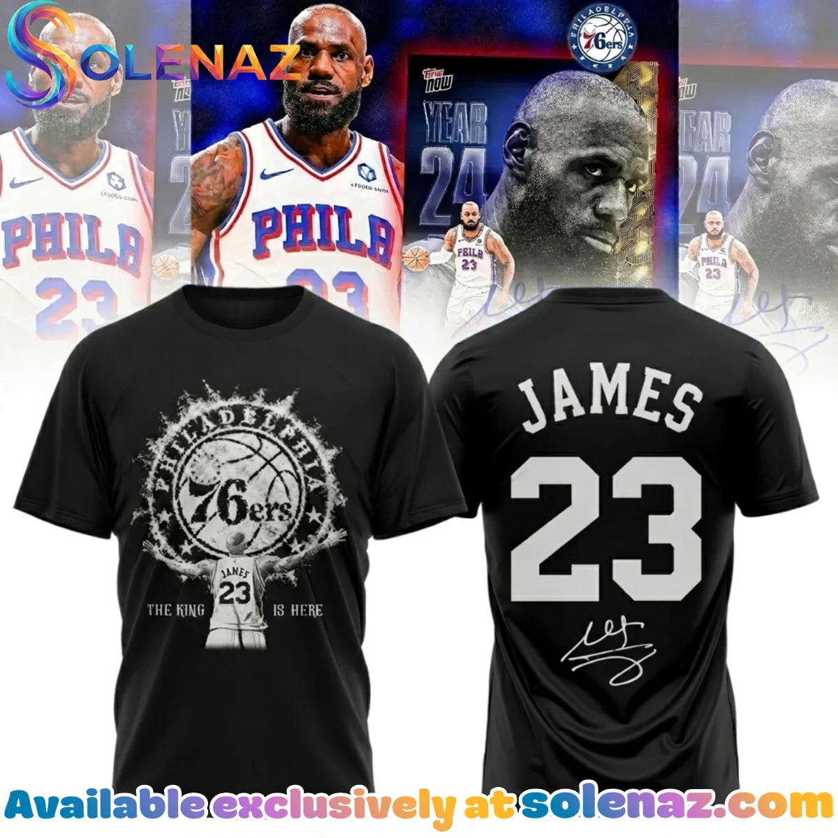 LeBron James Philadelphia 76ers T-Shirt & Hoodie - Series 14