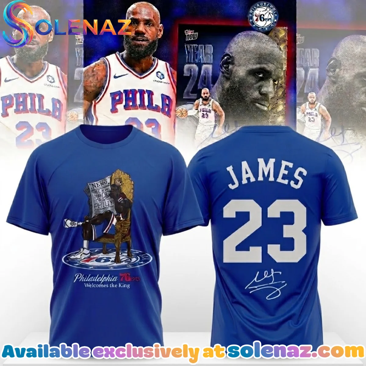 LeBron James Philadelphia 76ers T-Shirt & Hoodie (Style 17)