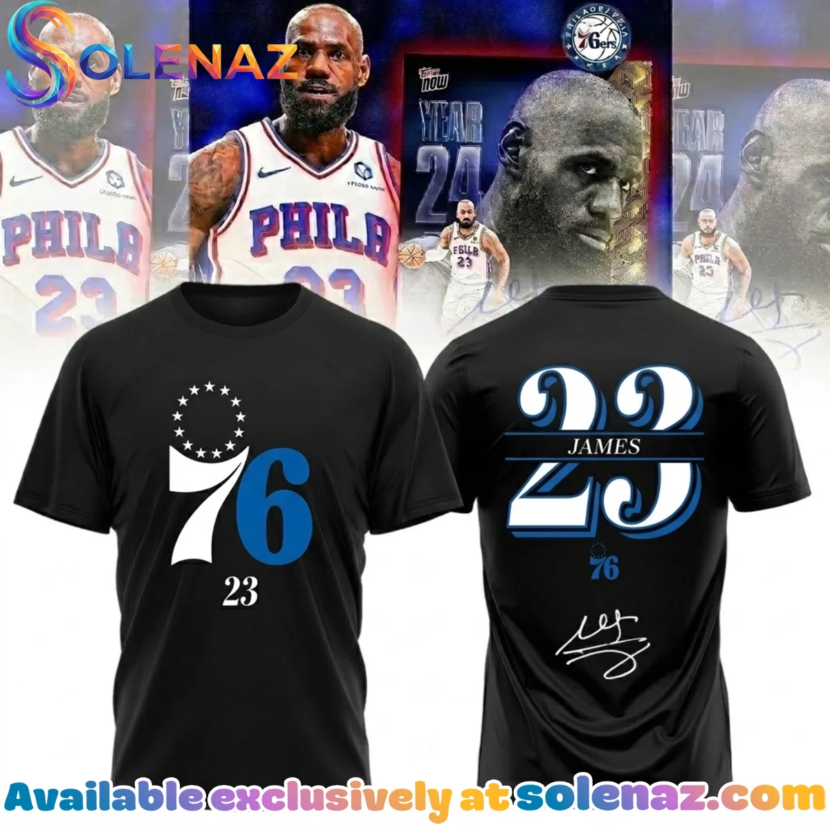 LeBron James Philadelphia 76ers T-Shirt & Hoodie - Variant 12