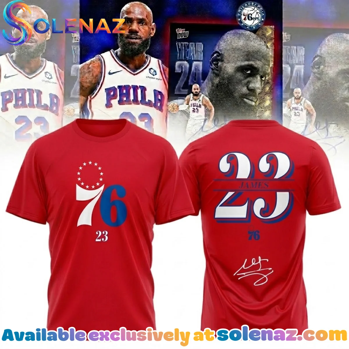LeBron James Philadelphia 76ers T-Shirt & Hoodie - Series 13