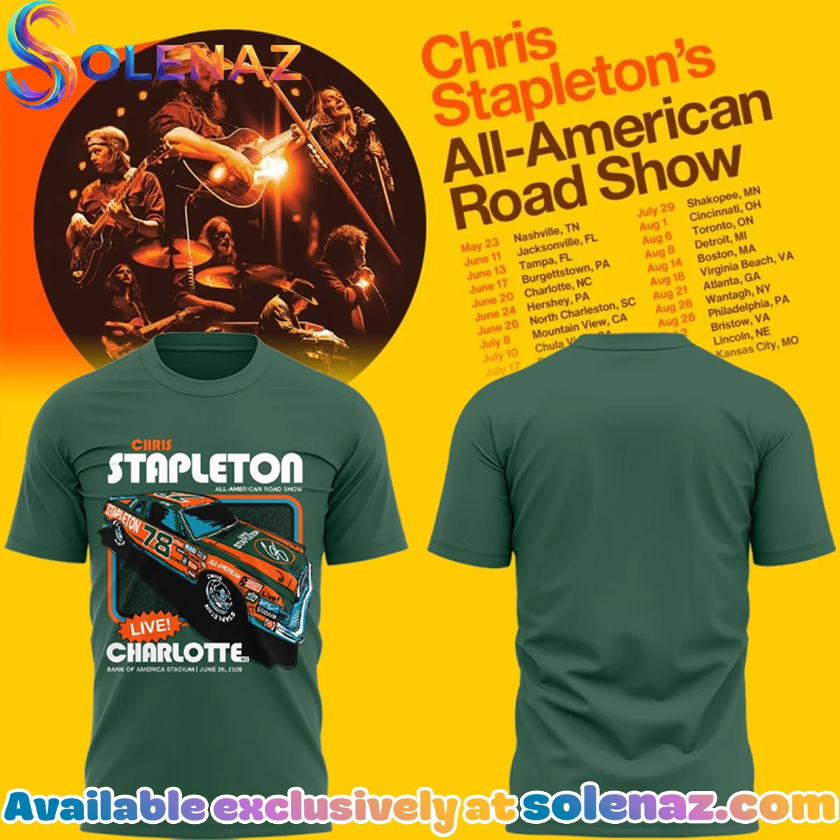 All-American Road Show Charlotte NC T-Shirt & Hoodie (Release 2)