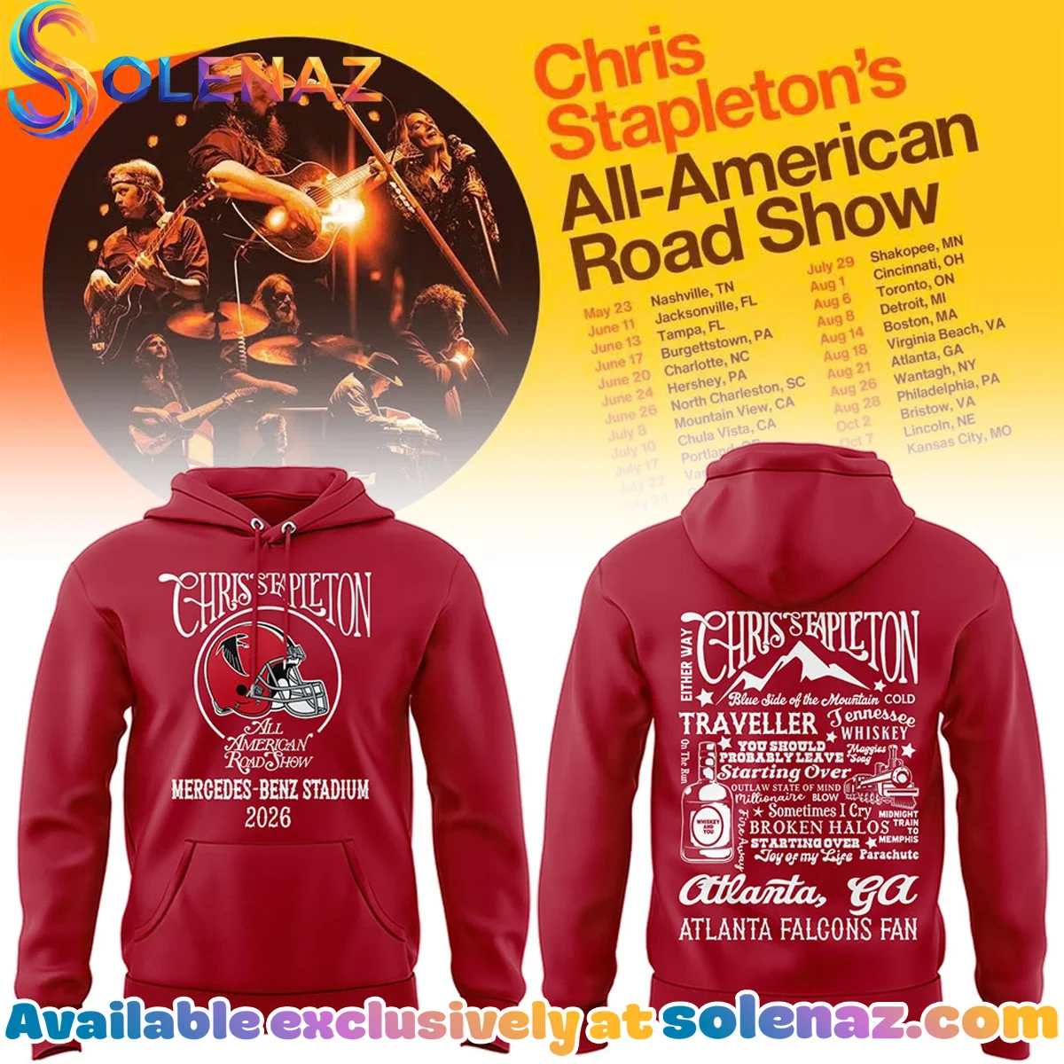Atlanta Falcons x Chris Stapleton All-American Road Show T-Shirt & Hoodie [Drop 1]