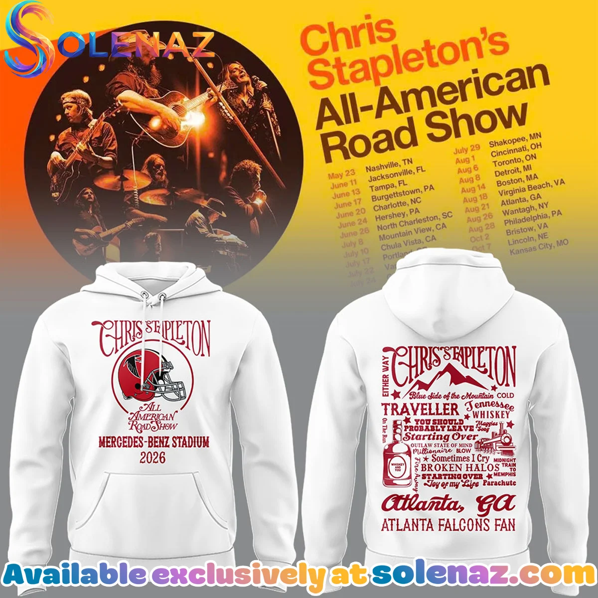 Atlanta Falcons x Chris Stapleton All-American Road Show T-Shirt & Hoodie (Design 2)