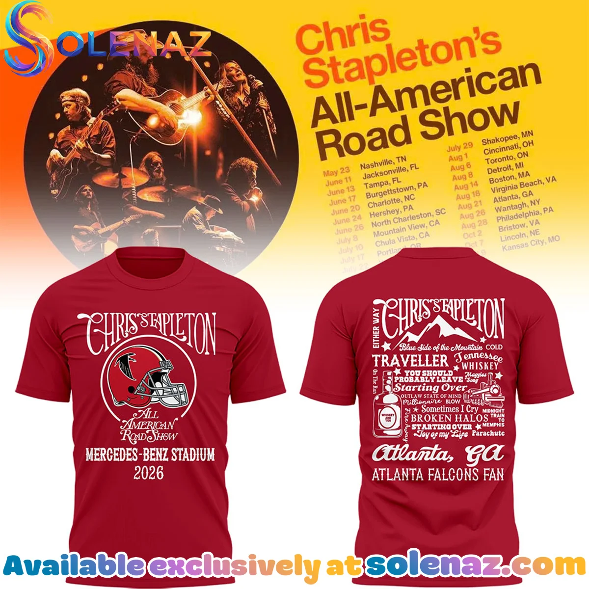 Atlanta Falcons x Chris Stapleton All-American Road Show T-Shirt & Hoodie - Variant 3