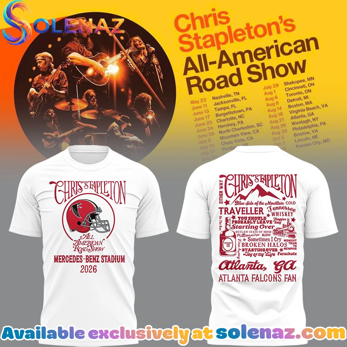 Atlanta Falcons x Chris Stapleton All-American Road Show Shirt & Hoodie - Variant 4