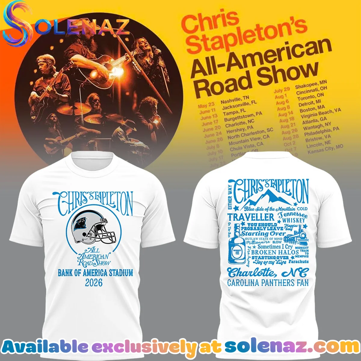Carolina Panthers x Chris Stapleton All-American Road Show T-Shirt & Hoodie [Drop 4]