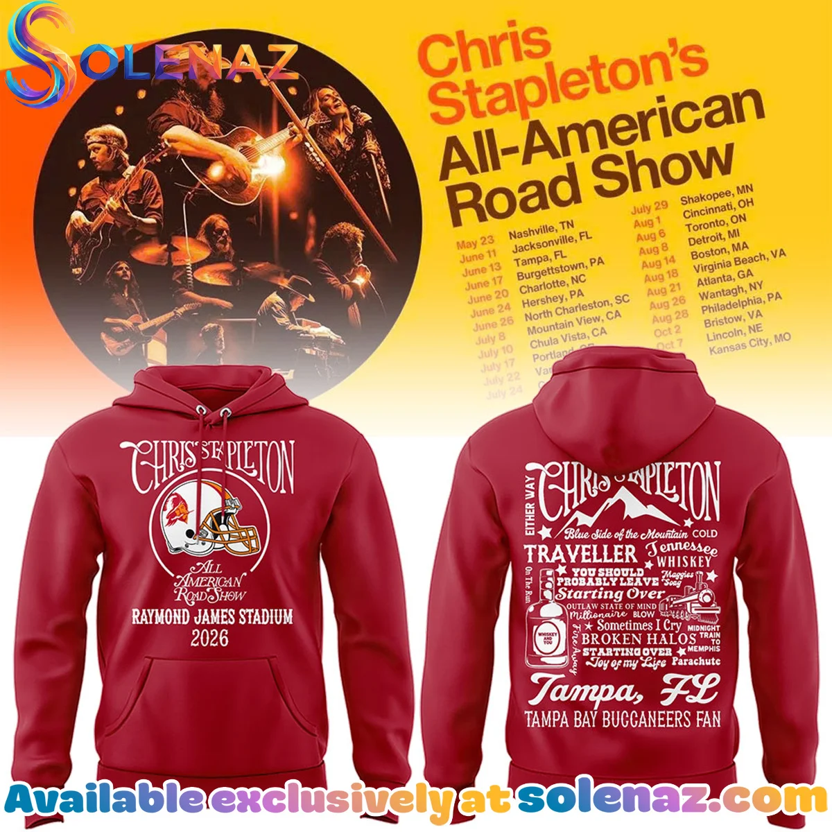 Tampa Bay Buccaneers x Chris Stapleton All-American Road Show Shirt & Hoodie (Release 1)