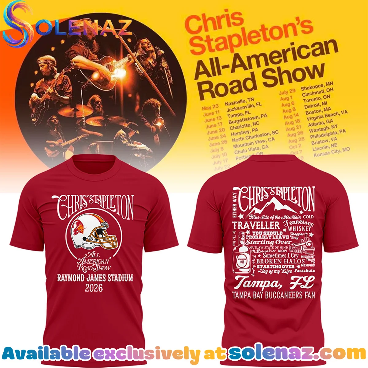 Tampa Bay Buccaneers x Chris Stapleton All-American Road Show T-Shirt & Hoodie - Series 2