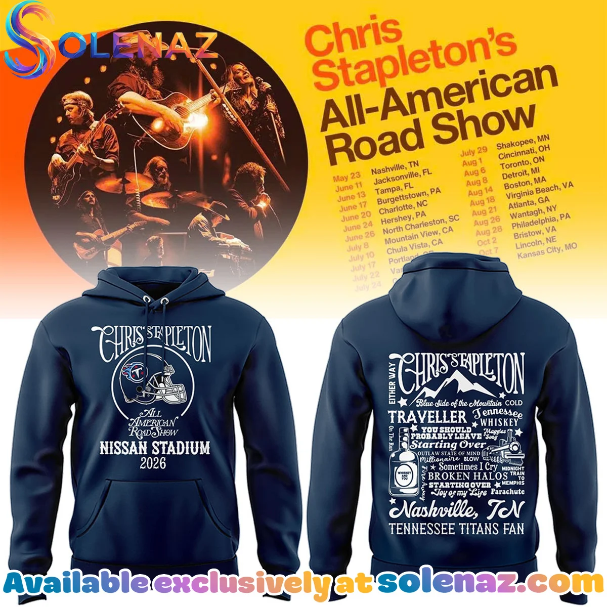 Tennessee Titans x Chris Stapleton All-American Road Show Shirt & Hoodie - Part 1