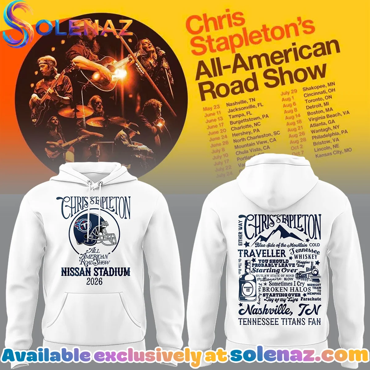 Tennessee Titans x Chris Stapleton All-American Road Show Shirt & Hoodie - Variant 2