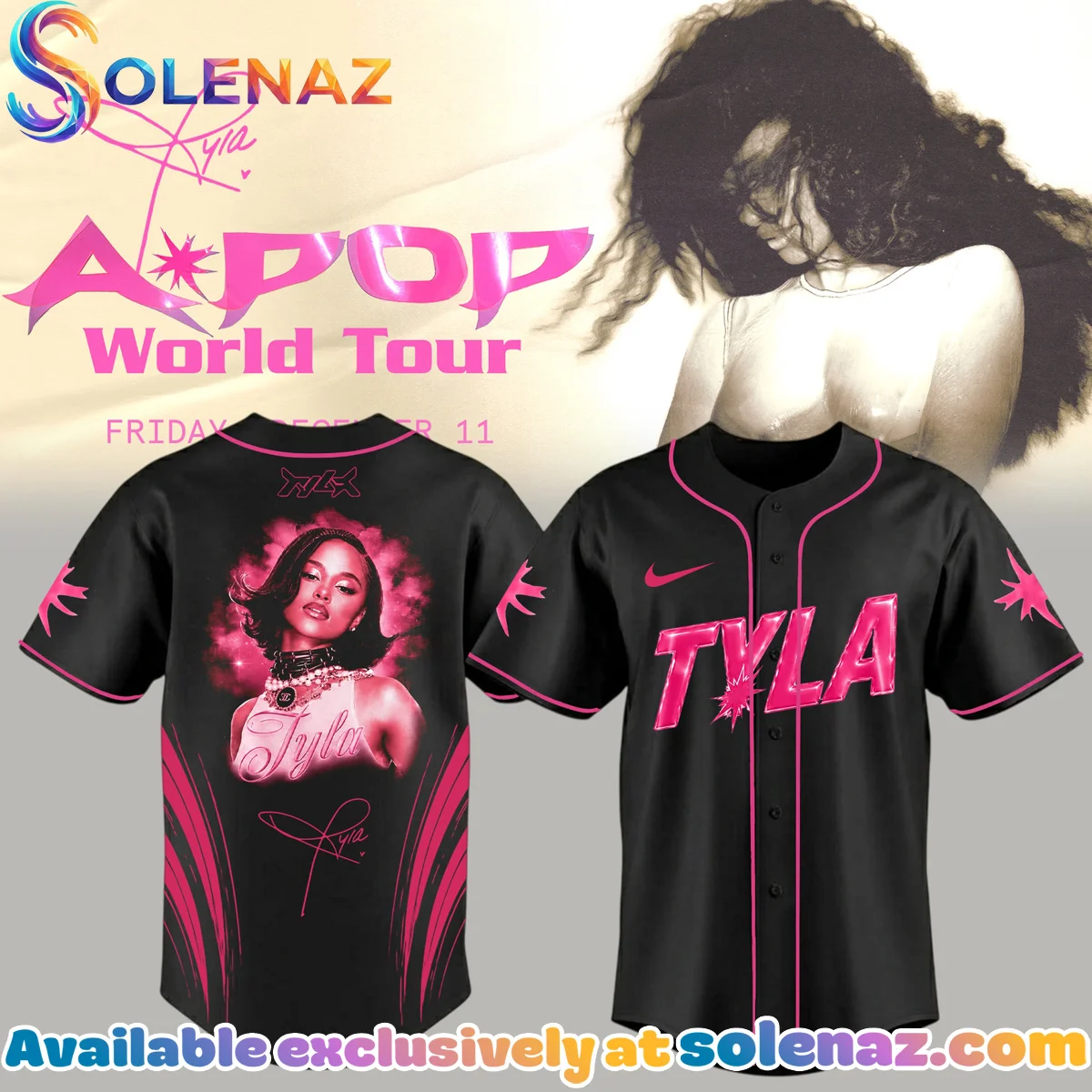 Tyla APOP World Tour Baseball Jersey (Release 4)