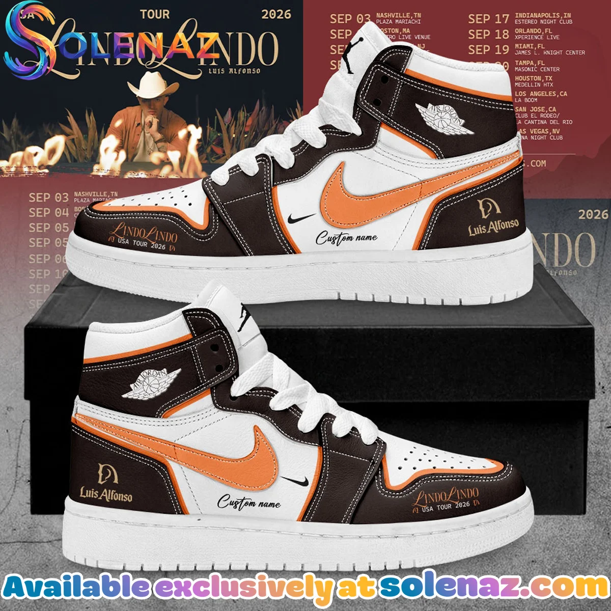 Luis Alfonso Lindo Lindo USA Tour Custom Air Force 1 & Jordan 1 Shoes [Drop 5]
