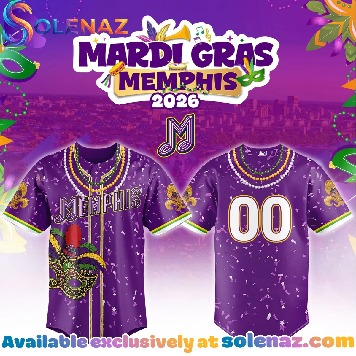 Memphis Mardi Gras Jersey Memphis Mardi Gras Jersey