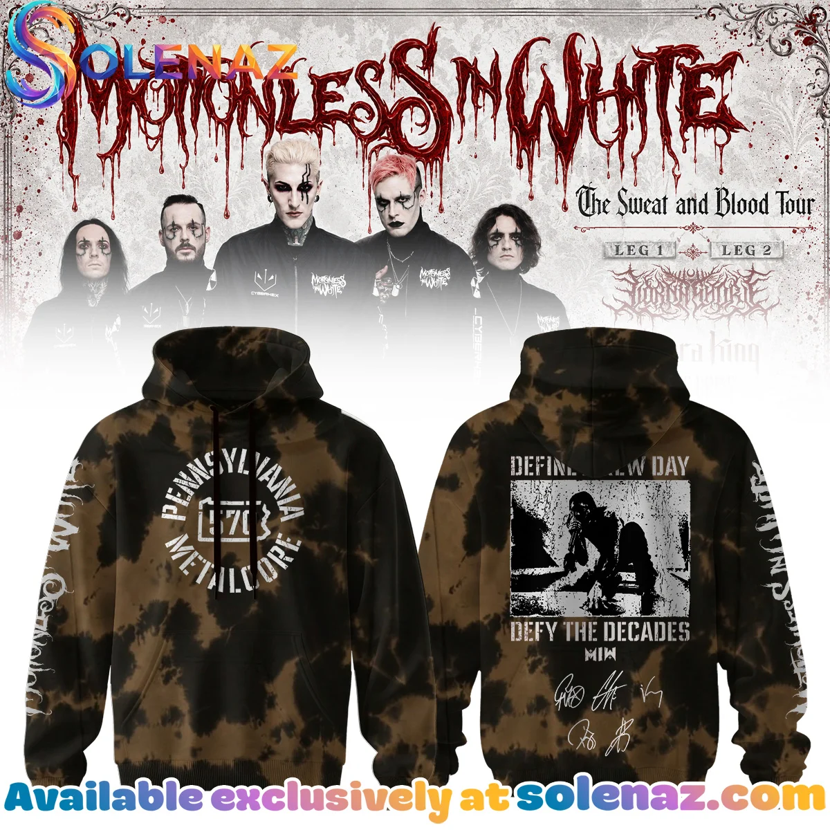 Motionless In White The Sweat and Blood Tour Shirt & Hoodie - Variant 3